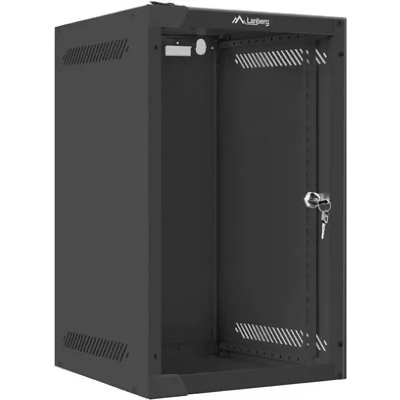 Wandmontage-Rack LANBERG WF10-2309-10B 9U, 469×280×310 mm, 10 Zoll Tiefe, schwarz, IP20