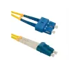Qoltec - Patchkabel - Singlemode SC/UPC (M) auf Singlemode LC/UPC (M) - 1 m - Glasfaser - Duplex - 9/125 Mikrometer - G.652D