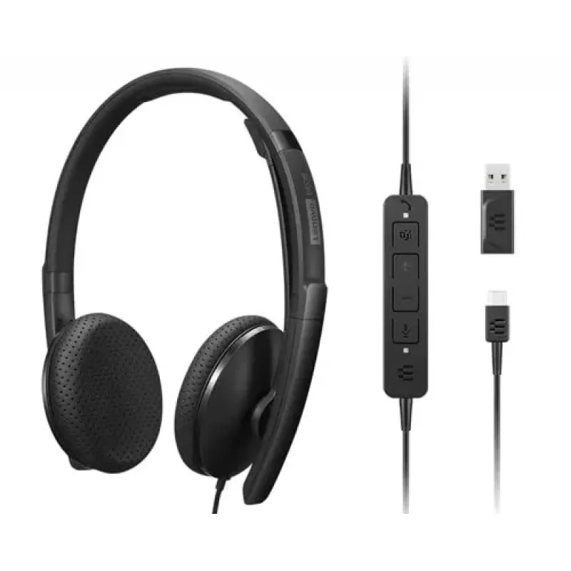 Lenovo 4XD1M45626 Kopfhörer/Headset Kabelgebunden Kopfband USB Typ-C Schwarz