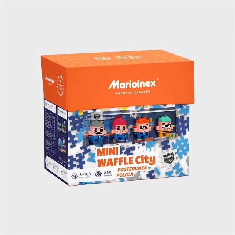 MARIOINEX Mini Waffle City Polizeistation Bausteine, 280 Teile