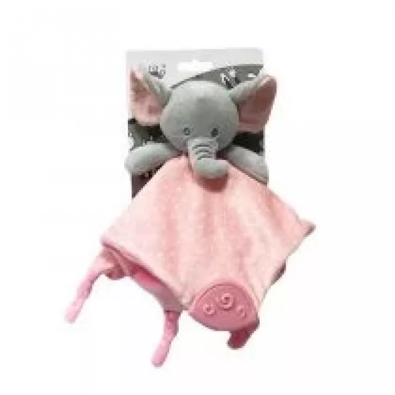 Plüschtier TULILO Milly rosa Elefant 25 x 25 cm, weiches Stofftier für Babys
