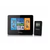 Digitale Wetterstation GreenBlue GB526 Schwarz — Innen -20…60°C, Außen -40…70°C, Luftfeuchtigkeit -20…95%, Uhr, Mondphase