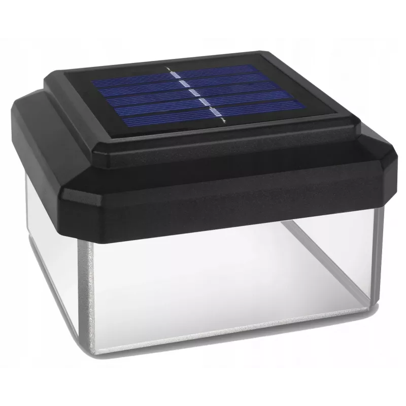 GB128 LED-Solarleuchte für Zaunpfosten und Garten, Schwarz - Grün Blue