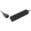 Power Extension Lanberg PS0-04E-0100-IEC-BK 1m 4 AC Outlets Indoor Schwarz