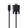 USB-Grafikadapter Gembird A-CM-VGAM-01, USB-C auf VGA, 1920x1080, 0,15 m Kabel, schwarz