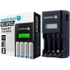 Akkuladegerät everActive NC450B — 4‑Zellen AAA-Ladegerät, 110/230V AC, schwarz
