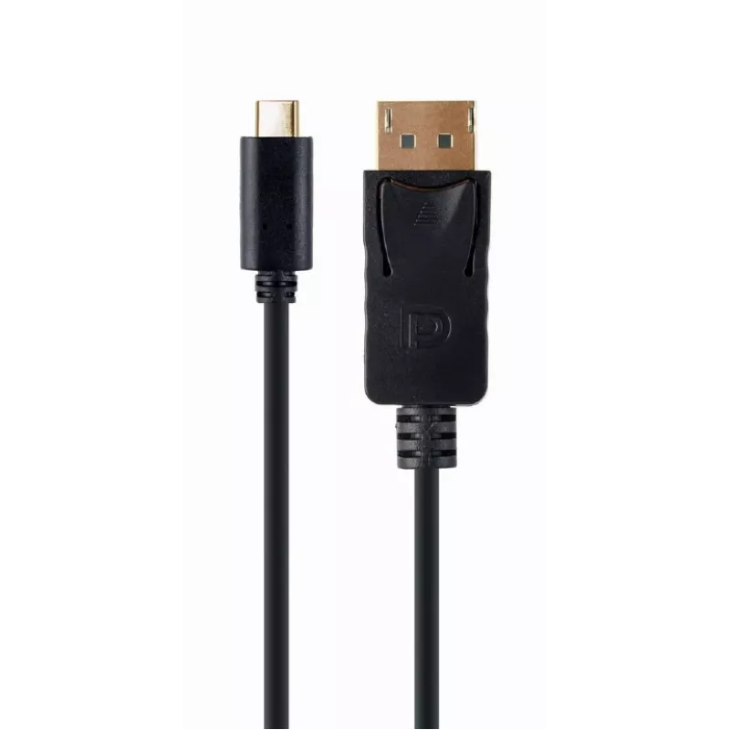 USB-Grafikadapter Gembird A-CM-DPM-01 mit USB-C, unterstützt bis zu 3840×2160, USB 2.0 / 3.2 Gen 2, schwarz, 2 m Kabel