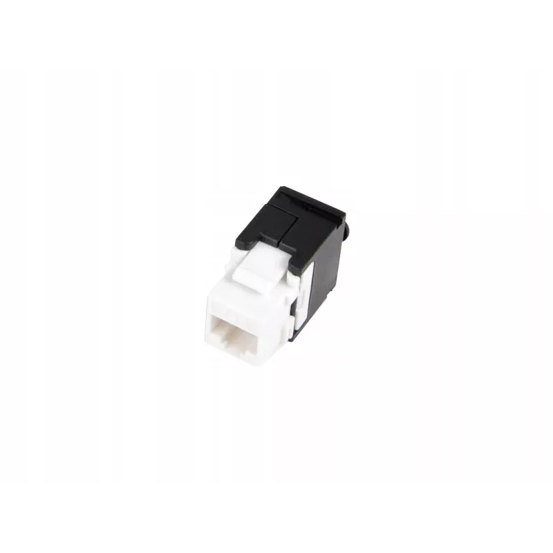 Keystone-Modul A-LAN MKB-U6-1 — RJ45 U/UTP Cat6, 22/26 AWG, schwarz/weißes ABS-Gehäuse