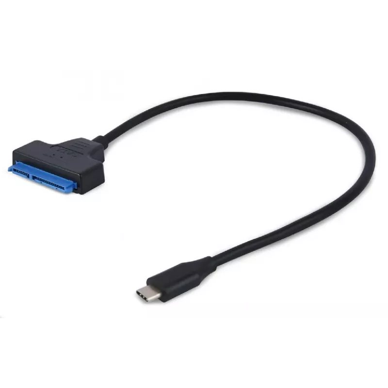 Gembird AUS3-03 USB-C-auf-2,5-Zoll-SATA-Laufwerksadapter, 0,2 m, Schwarz