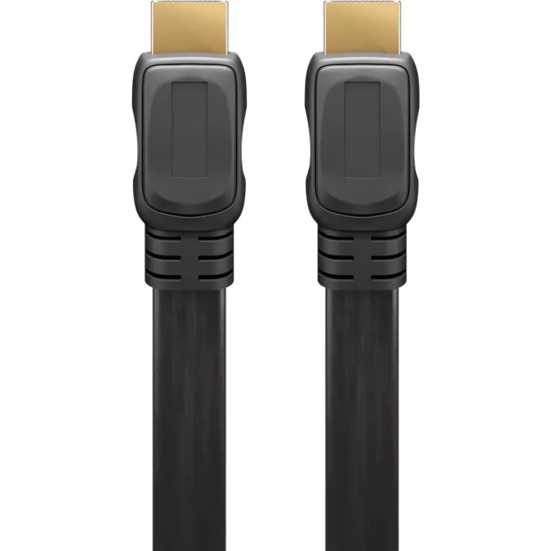 Goobay | High Speed HDMI Flachkabel mit Ethernet | 61279 | HDMI-Stecker (Typ A) | HDMI (Typ A) | HDMI auf HDMI | 2 m