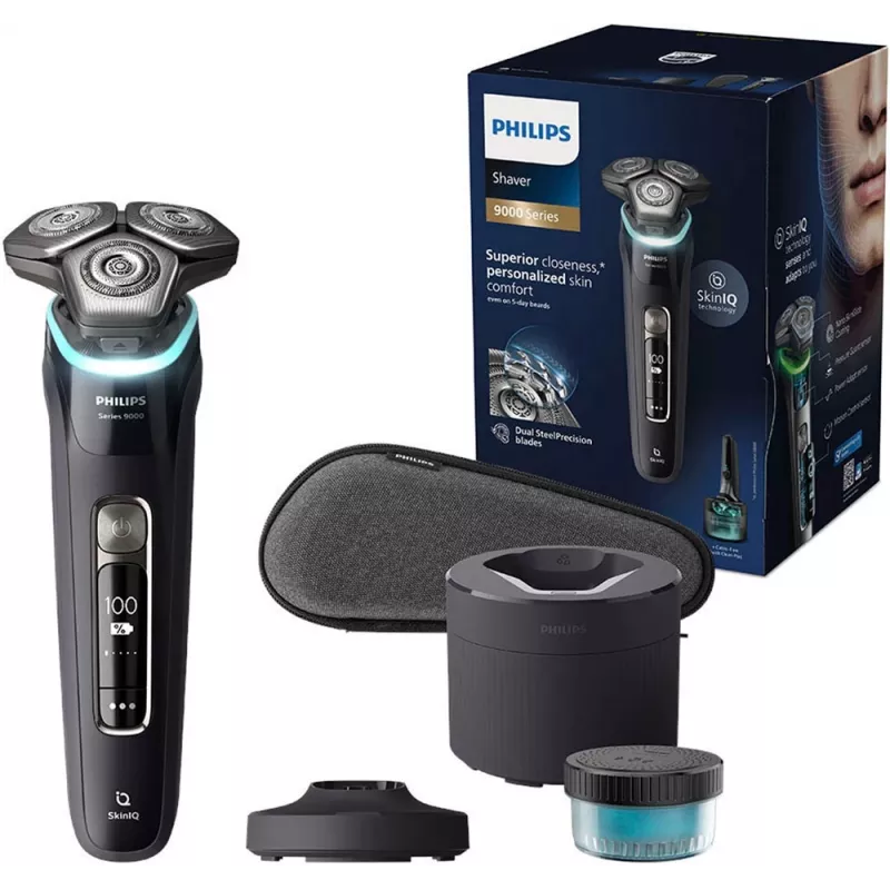 Philips SHAVER Series 9000 S9976/55 Herrenrasierer Rotationsrasierer Trimmer Schwarz