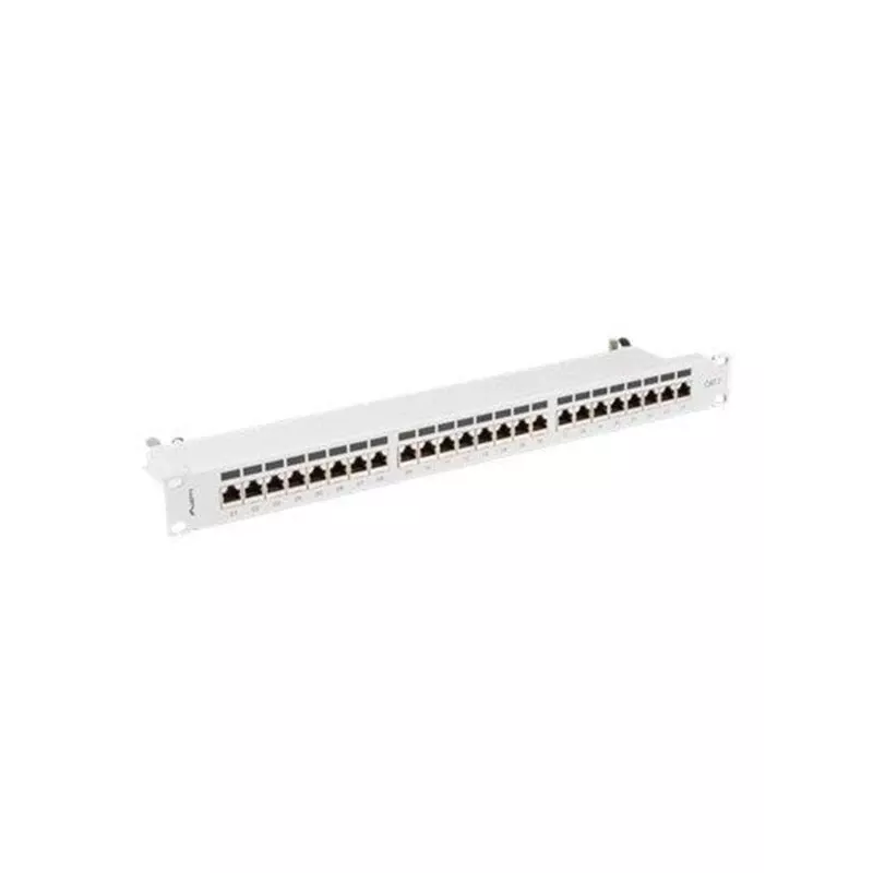 Patchpanel 1U LANBERG PPS7-1024-S – 24-Port, Cat7, F/UTP, Metall, 1U (445×102×44,5 mm)