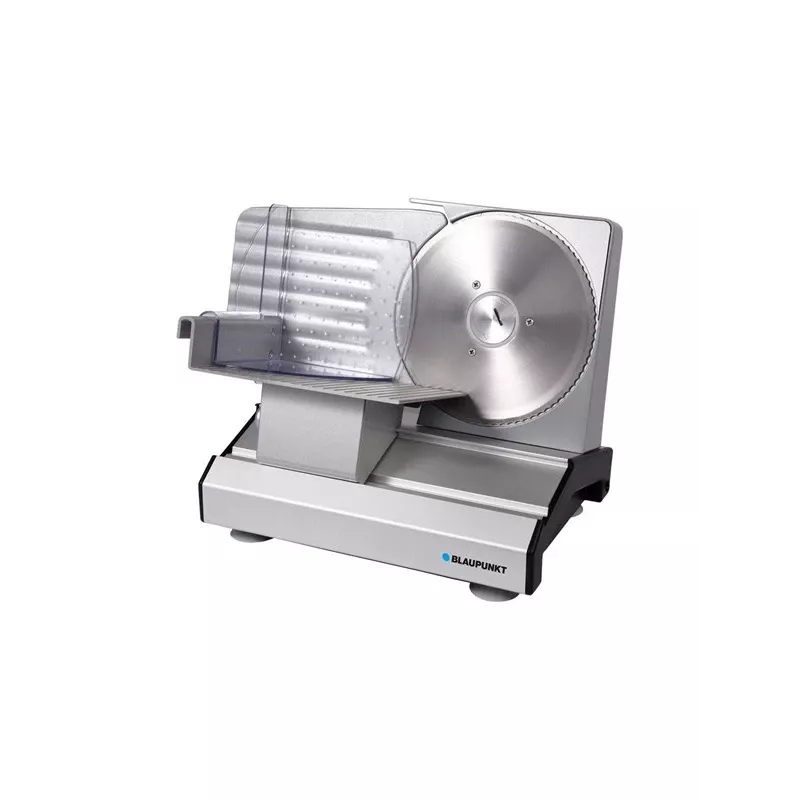 Elektrische Aufschnittmaschine BLAUPUNKT FMS601 — 200 W, 230 V, Edelstahlklingen, grau