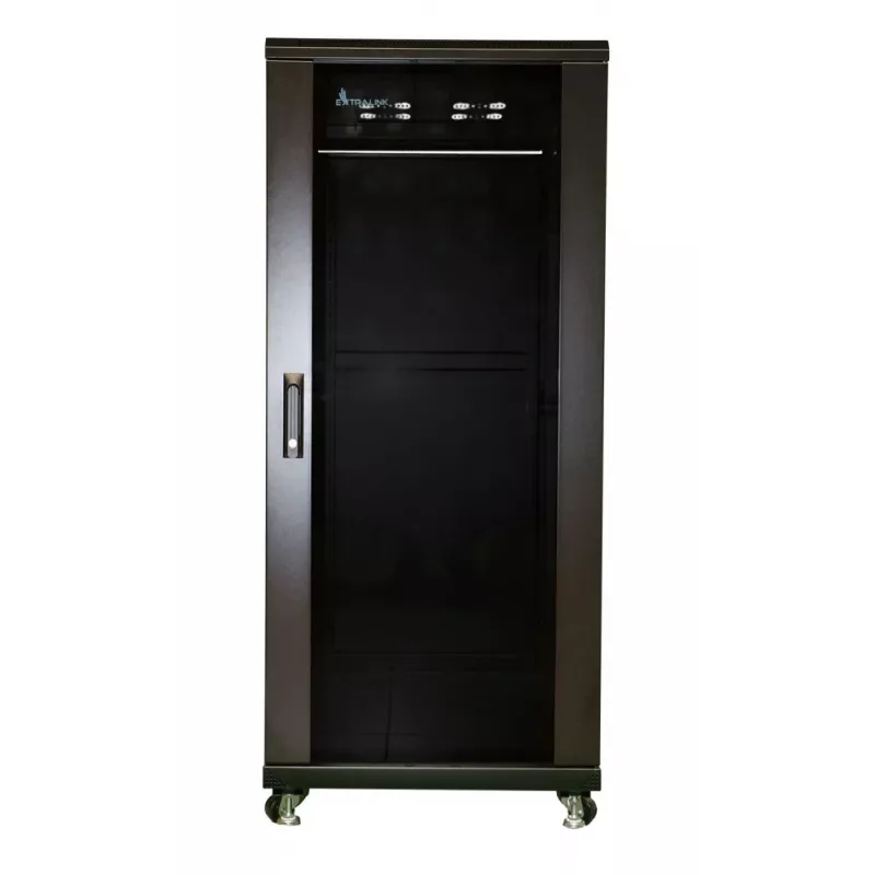 Extralink EX.11366 Rack-Schrank 27U Freistehender Schrank Schwarz