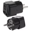 Netzsteckeradapter Maclean MCE155 NEMA 5-15P Typ E FR Schwarz