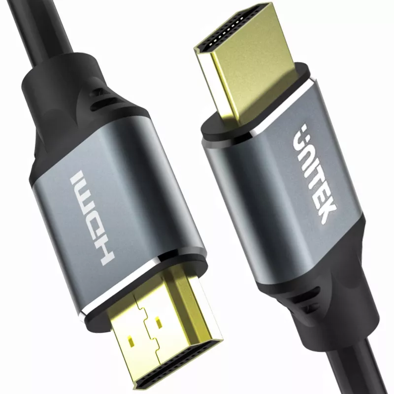HDMI-Kabel Unitek C138W 2 m — HDMI 2.1, 48 Gbit/s, 4K/120Hz, HDR10 & Dolby Vision, ARC, vergoldete Anschlüsse