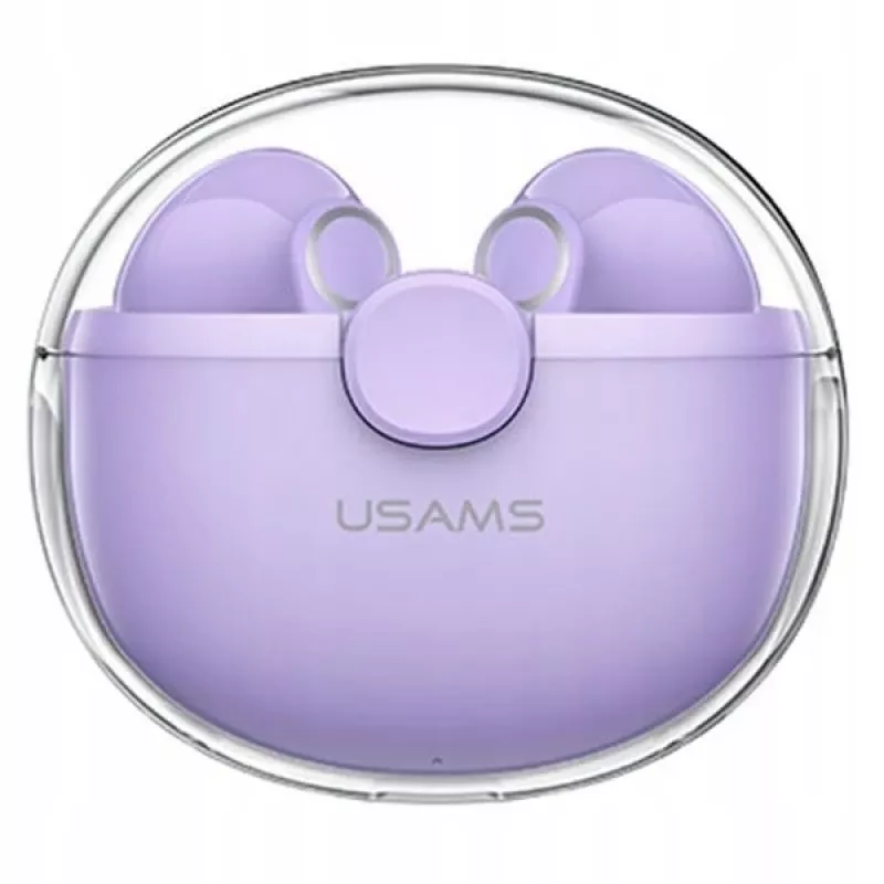 (Lila, Bluetooth Headphone 5.1) USAMS Bluetooth Headphone 5.1 Wireless TWS Earphone Touch Control Earbuds Waterproof Sport Headsets Noise Reduction