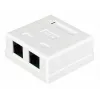 Kabelverbinder Alantec GN002 2×RJ45 Buchse–Buchse weiß gerade Kunststoff