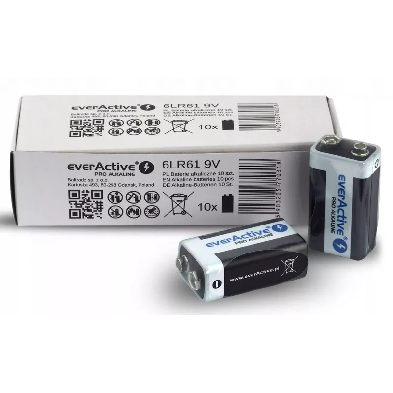 Batterie Alkalisch EverActive Pro Alkaline 6LR61 9V