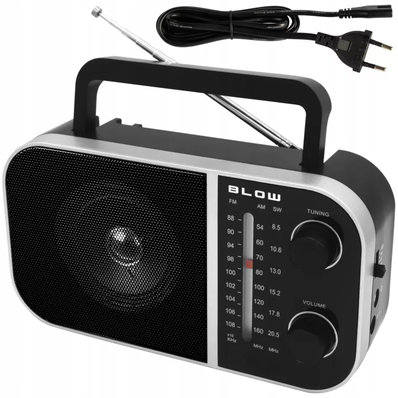 Tragbares Analogradio BLOW RA6 AM/FM – batteriebetriebener AM- und FM-Empfang, Kopfhöreranschluss