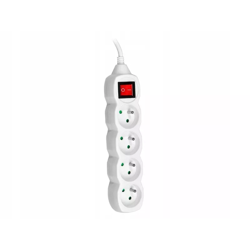 PowerWatch 3 m (4 Steckdosen) weiß mit Netzschalter