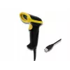 Hand-Barcodelesegerät QOLTEC 50867 — 1D/2D-Laserscanner, USB kabelgebunden, 600 mm Reichweite, gelb/schwarz