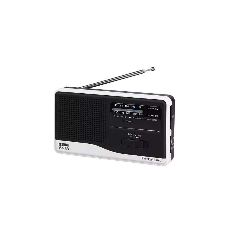 Radio Eltra Modell Asia White – tragbares UKW-/MW-Radio, Netz- und Batteriebetrieb