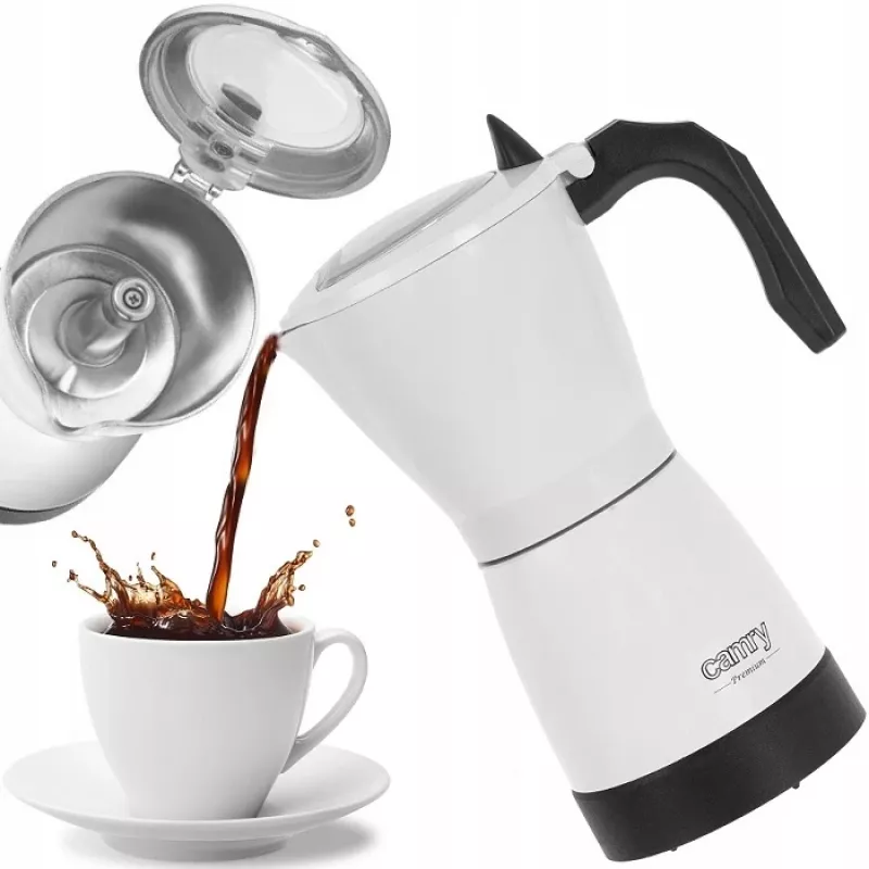 Camry | Elektrische Moka-Kaffeemaschine | CR 4415w | 480 W | Weiß
