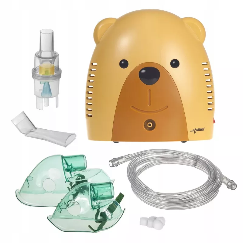 Promedix Inhalator für Kinder, Teddybär, Vernebler-Set, Masken, Filter, PR-811