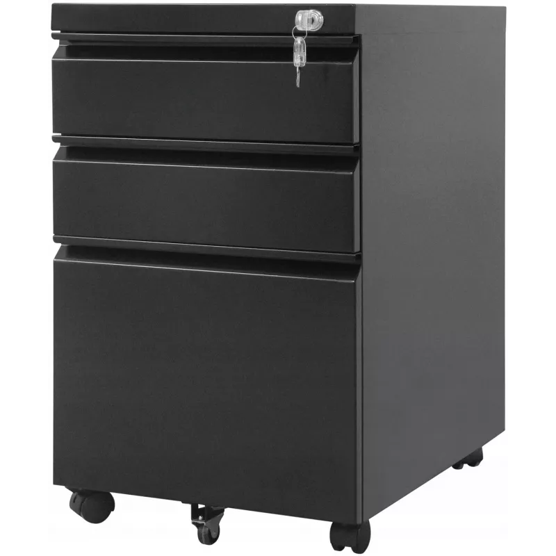 Büro-Schubladeneinheit Maclean MC-850 Schwarz Metall 2 Schubladen
