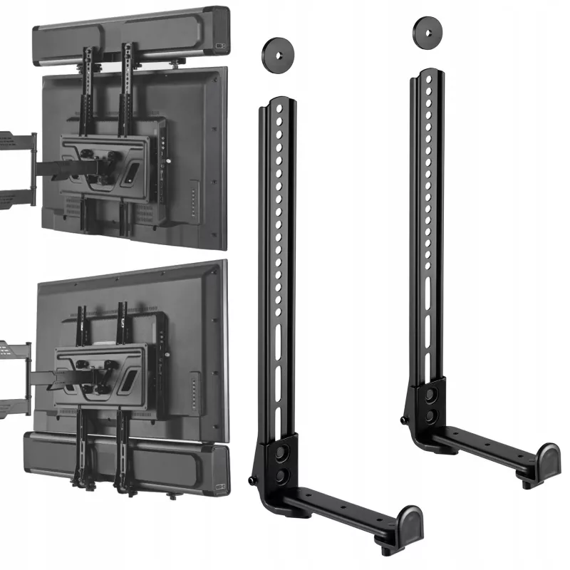 Maclean MC-914 Universal-Soundbar-Halterung Lautsprecherhalterung zur Montage unter dem Fernseher bis 15 kg VESA platzsparend