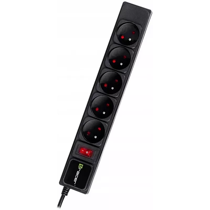 Tracer PowerWatch Schwarz 5 AC-Steckdosen 3 m Typ C