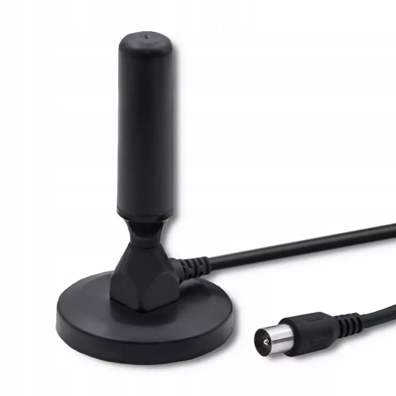 Innen-TV-Antenne QOLTEC 57016 DVB-T2 – kompaktes Design für digitalen terrestrischen Empfang