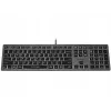 Kabelgebundene A4Tech-Tastatur FX60H USB QWERTY – Full-Size 100%, hintergrundbeleuchtet weiß, grau, USB-Hub