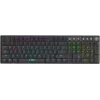 Tastatur IBOX AURORA K-6 — Full-Size QWERTY, RF Wireless + Bluetooth, RGB-Hintergrundbeleuchtung, mechanische Low-Profile-Tasten, Schwarz