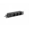 Lanberg PDU-03E-0200-BK Power Distribution Unit (PDU) 3 AC-Ausgänge 1U Schwarz