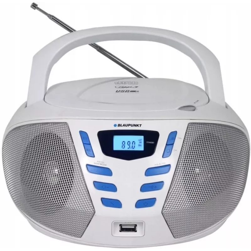 Blaupunkt BB7-WH tragbarer Stereoanlage Digital 2.4 W FM Grau MP3-Wiedergabe