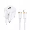 Tragbares Telefonladegerät usams T36 mit 1x USB-C PD3.0 und integriertem Lightning-Kabel