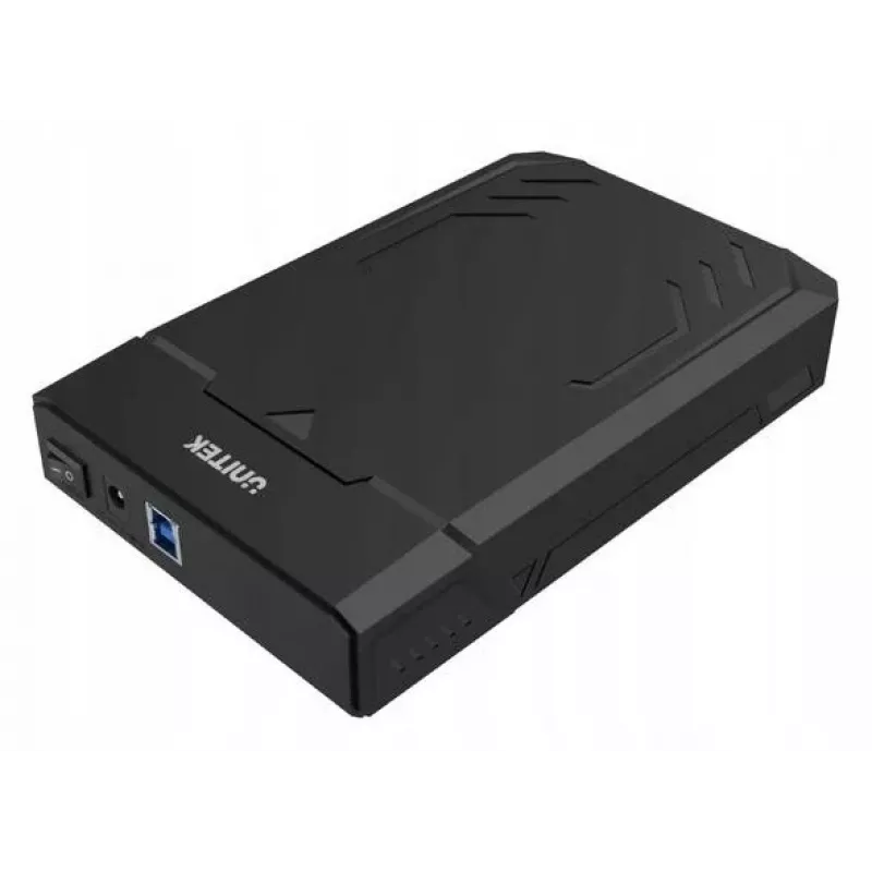 HDD/SSD-Gehäuse Unitek Y-3035 — 2,5/3,5 Zoll SATA, USB 3.2 Gen 1 (USB Typ-B), 6 Gbit/s, Schwarz, AC-Adapter