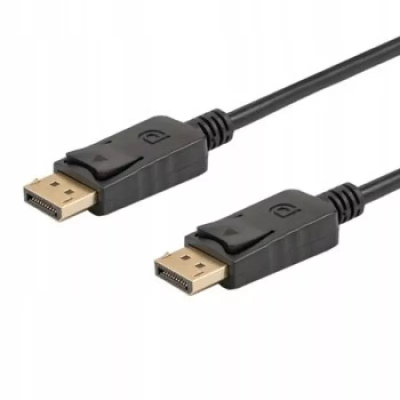 DisplayPort-Kabel SAVIO CL-136, DisplayPort Stecker–Stecker, 2 m, DP 1.2, vergoldete Kontakte, schwarz