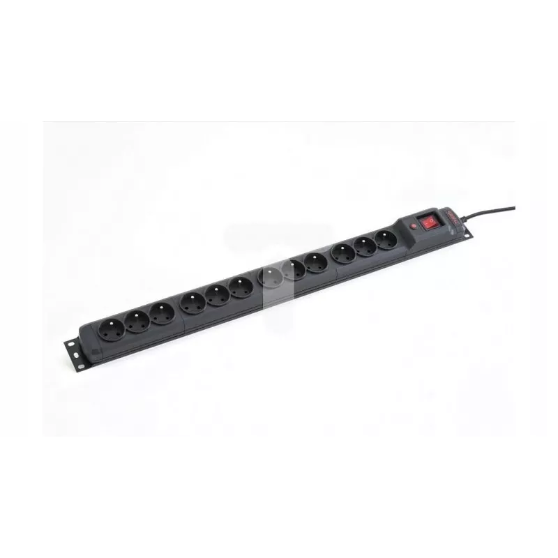 Armac Multi M12 | Steckdosenleiste | Überspannungsschutz, 12 Steckdosen, 5m Kabel, schwarz