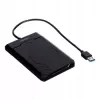 HDD/SSD-Gehäuse Unitek Y-3036, 2,5 Zoll SATA III, USB 3.2 Gen 1 (5 Gbit/s), UASP, integriertes USB-A-Kabel, schwarz