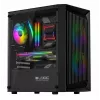 Logic Atos ARGB Mini USB 3.0 Micro-Tower-Gehäuse, Schwarz (AM-ATOS-10-0000000-0002)