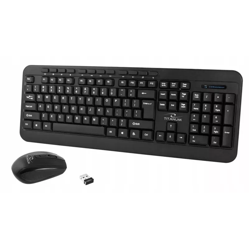 Drahtloses Tastatur- und Maus-Set ESPERANZA Akron TK109 2,4 GHz, USB-Empfänger, Schwarz