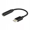 Kabeladapter SAVIO AK-35/B USB Type‑C (3.1) Stecker auf 3,5 mm Buchse, schwarz