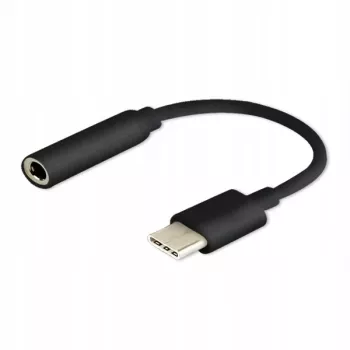 Kabeladapter SAVIO AK-35/B USB Type‑C (3.1) Stecker auf 3,5 mm Buchse, schwarz