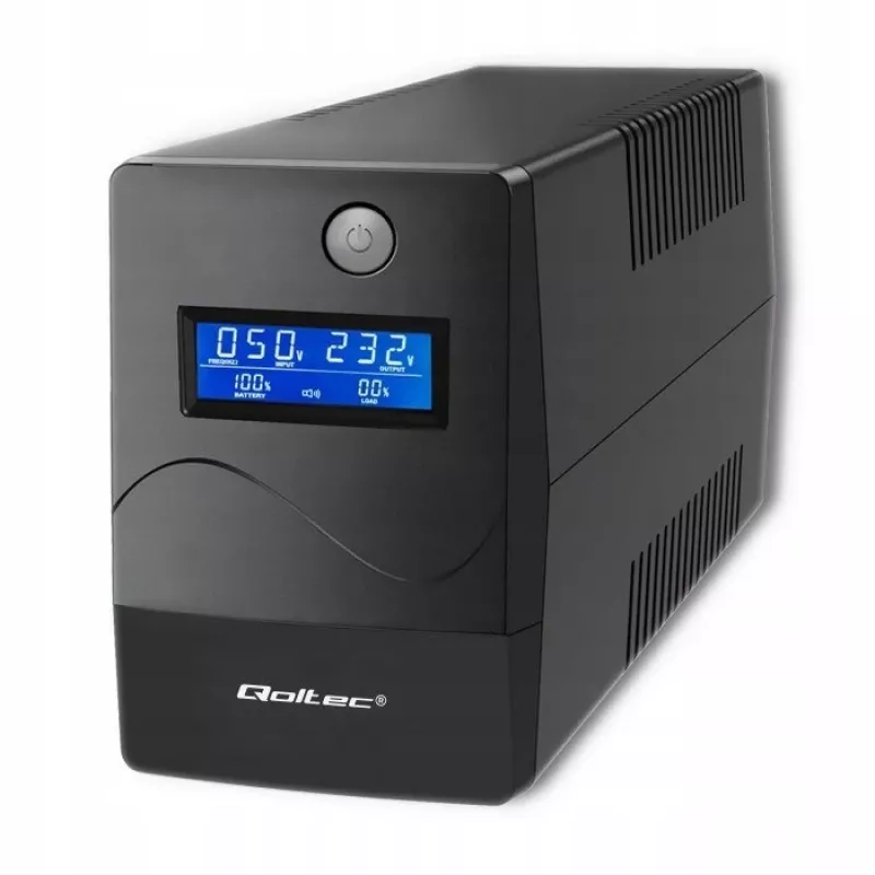 Qoltec Monolith USV Doppelwandlung Online 0,65 kVA 360 W 2 AC-Steckdosen