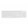 Kabelgebundene Volltastatur NATEC NAUTILUS NKL-1951, 105 Tasten, US International QWERTY, weiß, USB, 1,8 m