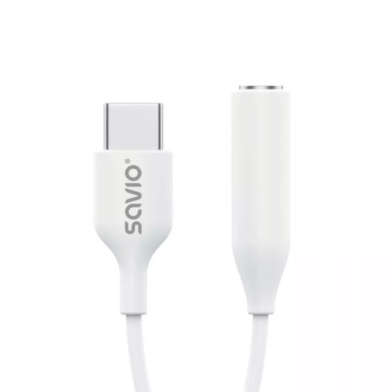 USB Typ 3.1 C (M) – Klinke 3,5mm (F) Audio-Adapter Weiß SAVIO AK-52