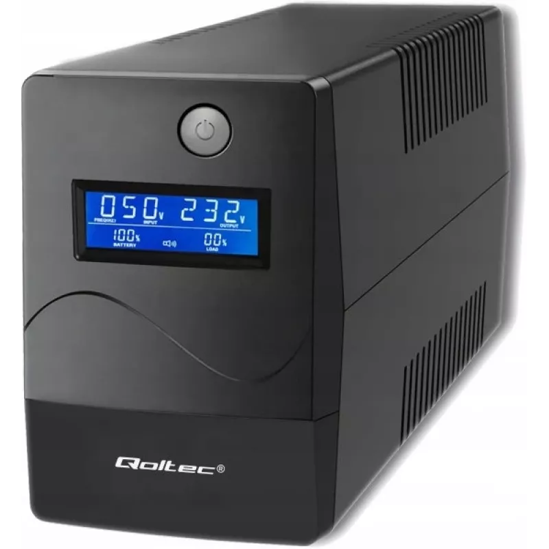 Qoltec Monolith USV (unterbrechungsfreie Stromversorgung) Doppelwandlung (Online) 0,45 kVA 240 W 2 Steckdosen